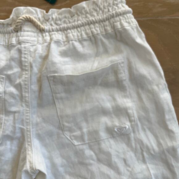 ROXY Oceanside Linen Blend White Pants XS - Picture 5 of 8